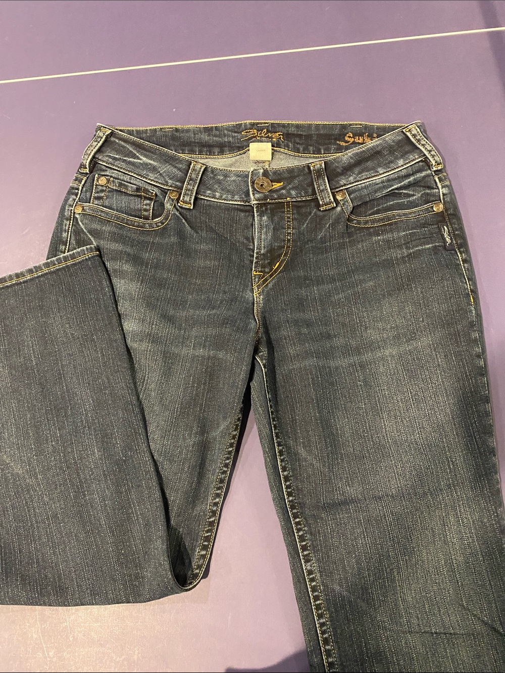 Silver Jeans Boot Cut Dark Blue Denim